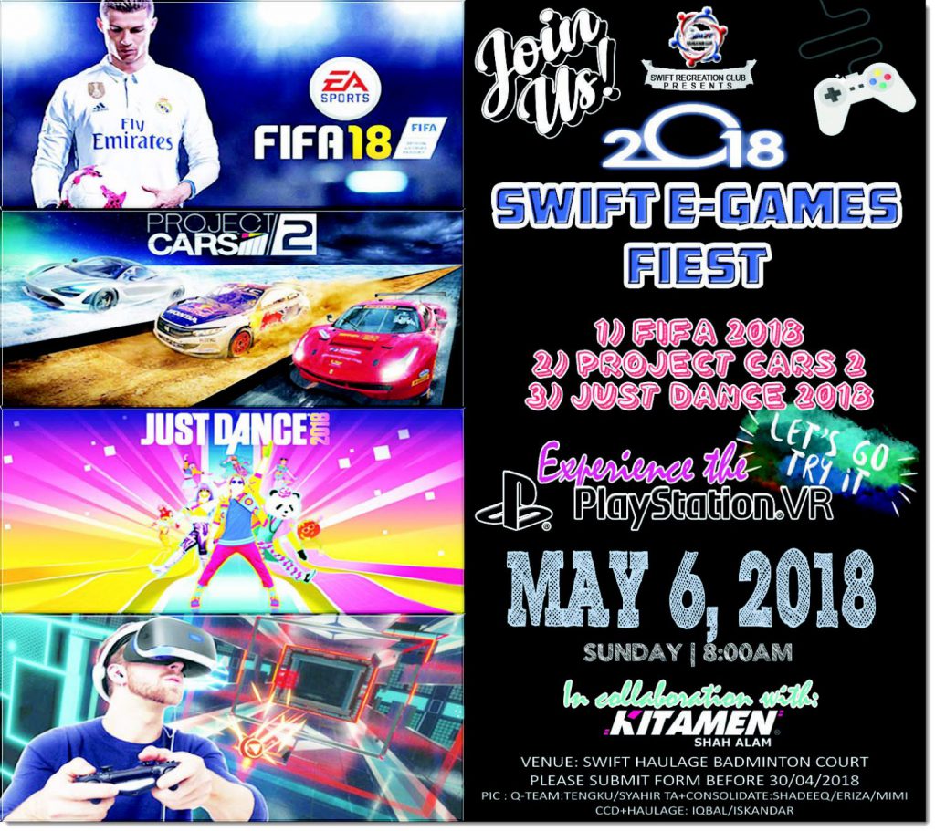 Swift E-Games – An Inviting Experience. | Kitamen Shah Alam