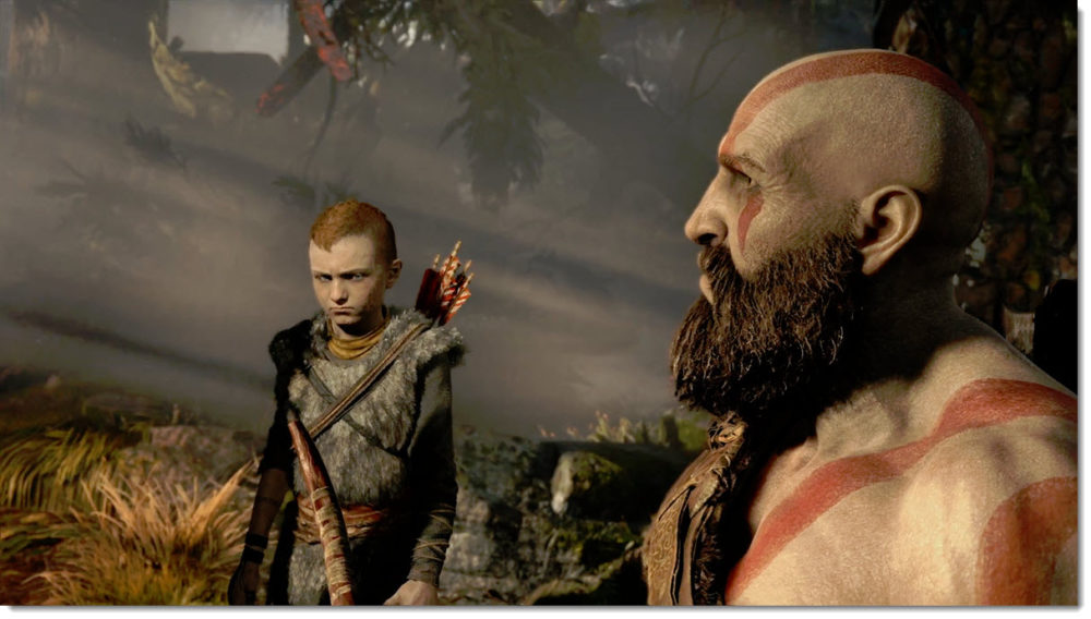 Kratos and son in awe bebeh